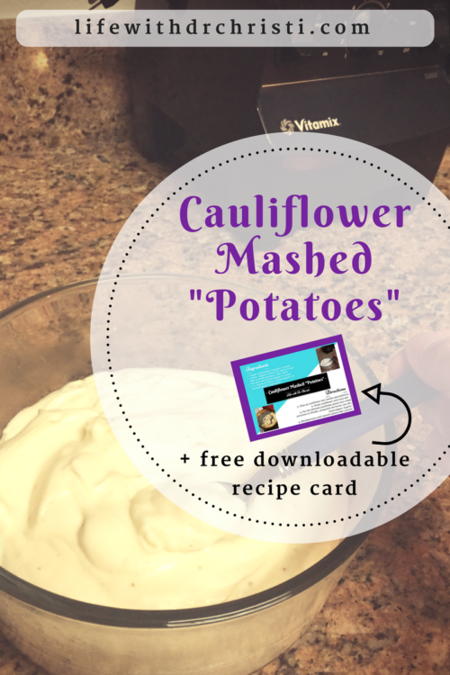 cauliflower mashed "potatoes"