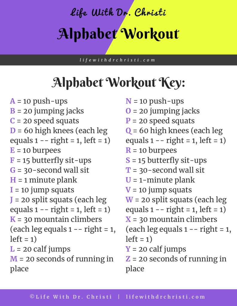 Alphabet Workout: Spell Your Name to Create A Unique, At-Home, Fat ...